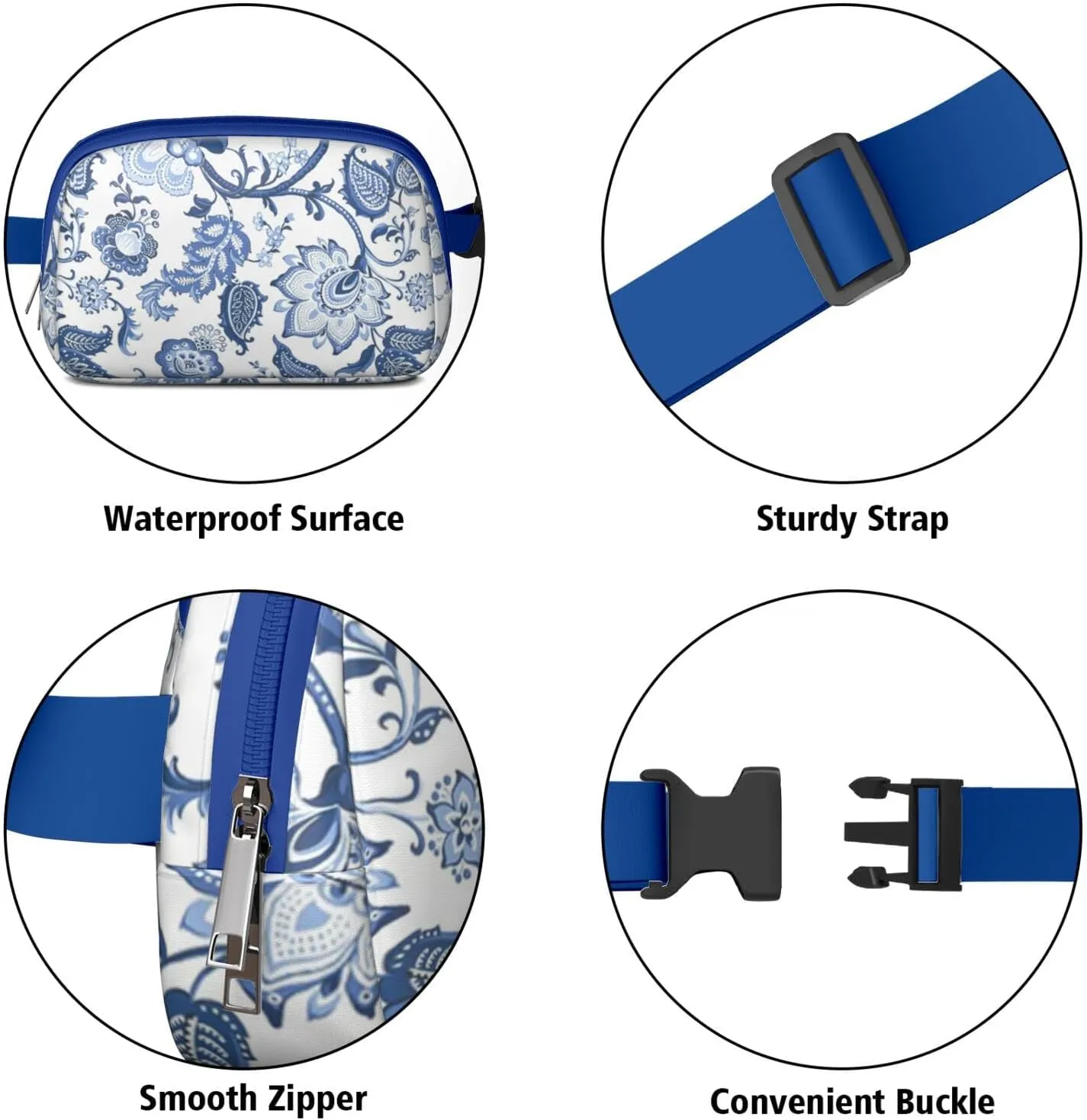 Fanny Pack for Women,Mini Waterproof Floral theme Belt Bag,Fashionable Crossbody,Cute Everywhere Belt Bags Fanny Pack for Hiking,Travel.