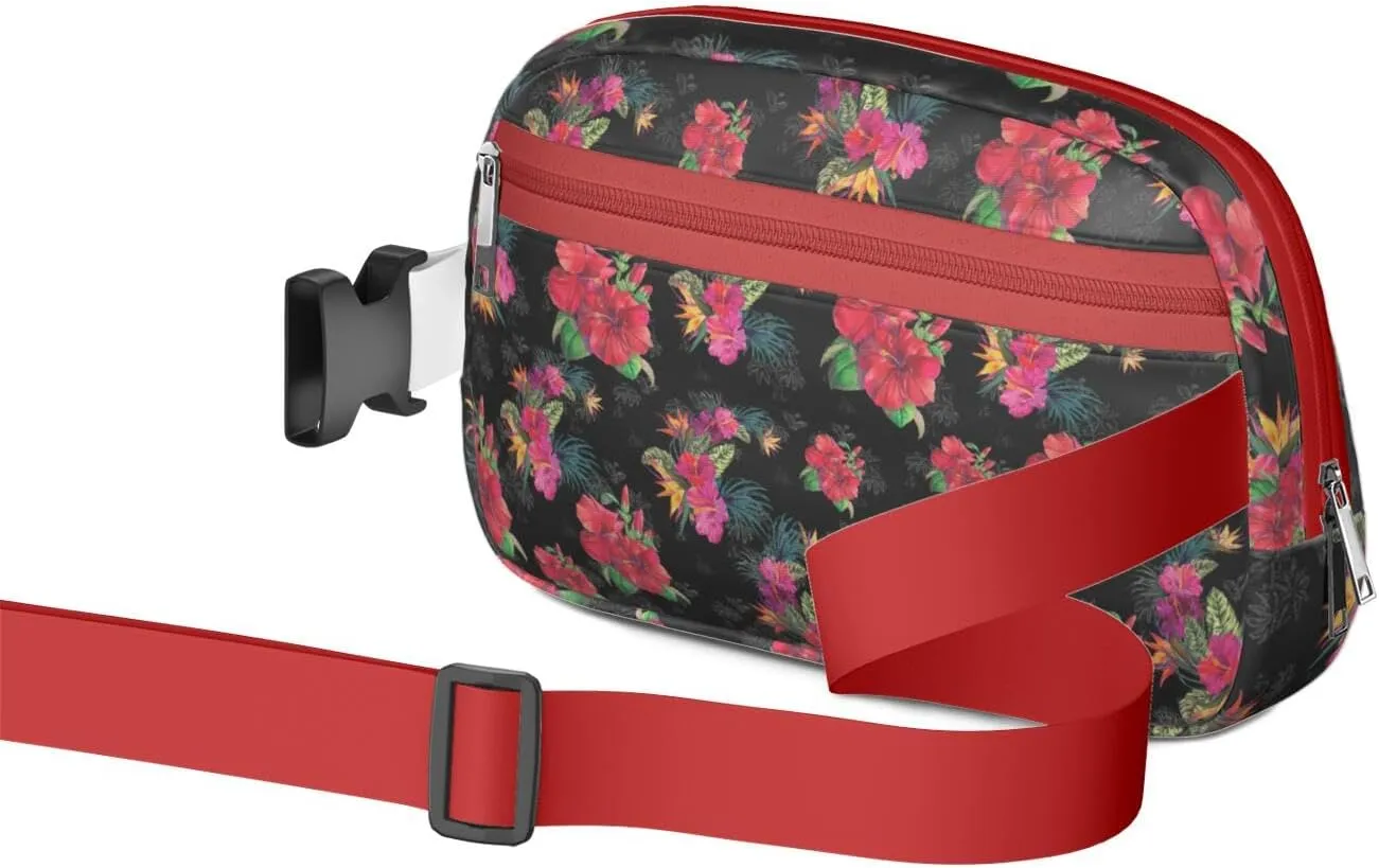 Fanny Pack for Women,Mini Waterproof Floral theme Belt Bag,Fashionable Crossbody,Cute Everywhere Belt Bags Fanny Pack for Hiking,Travel.