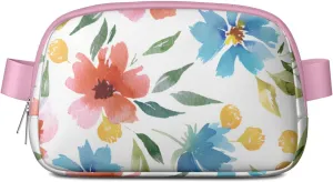 Fanny Pack for Women,Mini Waterproof Floral theme Belt Bag,Fashionable Crossbody,Cute Everywhere Belt Bags Fanny Pack for Hiking,Travel.