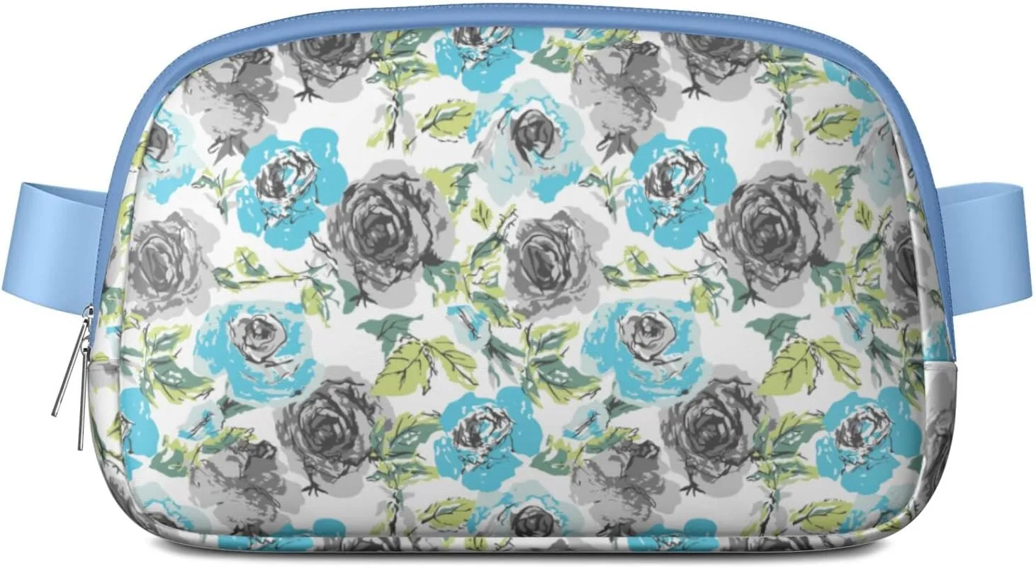 Fanny Pack for Women,Mini Waterproof Floral theme Belt Bag,Fashionable Crossbody,Cute Everywhere Belt Bags Fanny Pack for Hiking,Travel.