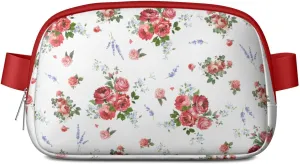 Fanny Pack for Women,Mini Waterproof Floral theme Belt Bag,Fashionable Crossbody,Cute Everywhere Belt Bags Fanny Pack for Hiking,Travel.