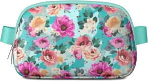 Fanny Pack for Women,Mini Waterproof Floral theme Belt Bag,Fashionable Crossbody,Cute Everywhere Belt Bags Fanny Pack for Hiking,Travel.