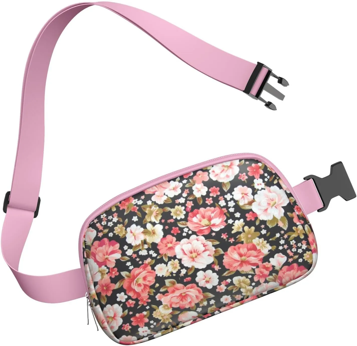 Fanny Pack for Women,Mini Waterproof Floral theme Belt Bag,Fashionable Crossbody,Cute Everywhere Belt Bags Fanny Pack for Hiking,Travel.