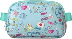 Fanny Pack for Women,Mini Waterproof Nurse theme Belt Bag,Fashionable Crossbody,Cute Everywhere Belt Bags Fanny Pack for Hiking, Travel.