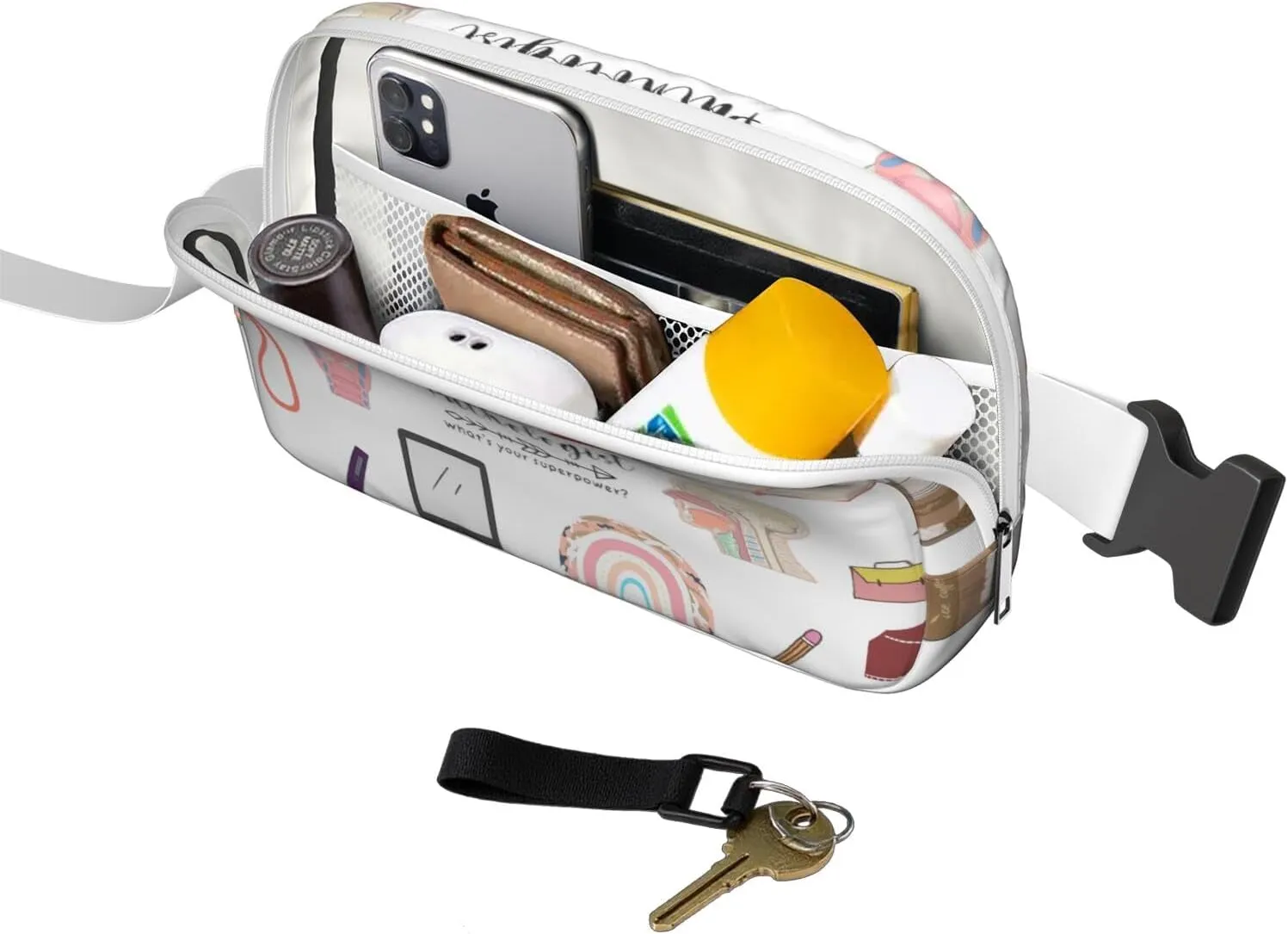 Fanny Pack for Women,Mini Waterproof Nurse theme Belt Bag,Fashionable Crossbody,Cute Everywhere Belt Bags Fanny Pack for Hiking, Travel.