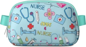 Fanny Pack for Women,Mini Waterproof Nurse theme Belt Bag,Fashionable Crossbody,Cute Everywhere Belt Bags Fanny Pack for Hiking, Travel.