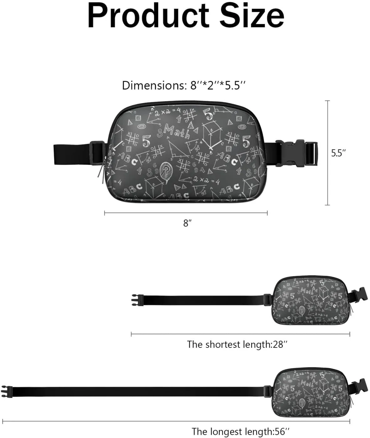 Fanny Pack for Women,Mini Waterproof Science theme Belt Bag,Fashionable Crossbody,Cute Everywhere Belt Bags Fanny Pack for Hiking,Travel.