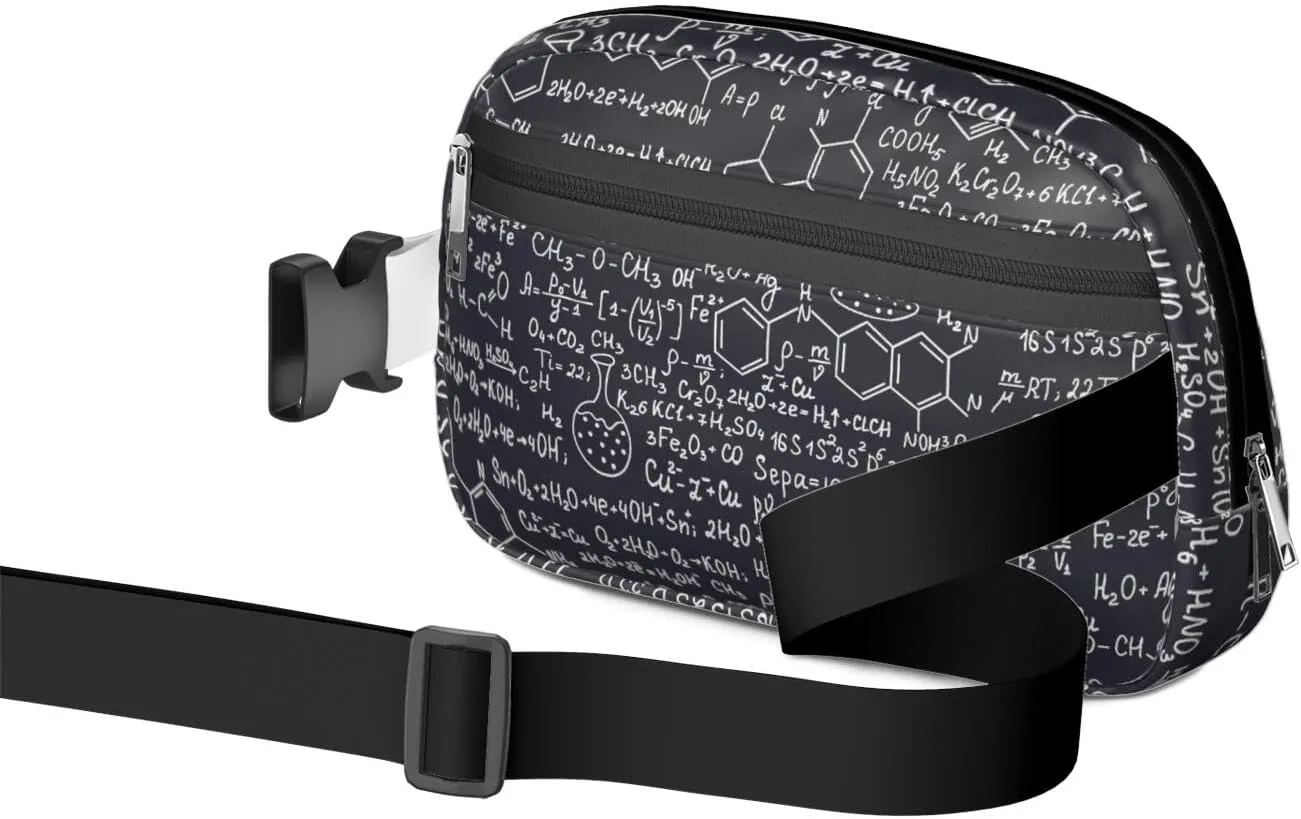 Fanny Pack for Women,Mini Waterproof Science theme Belt Bag,Fashionable Crossbody,Cute Everywhere Belt Bags Fanny Pack for Hiking,Travel.