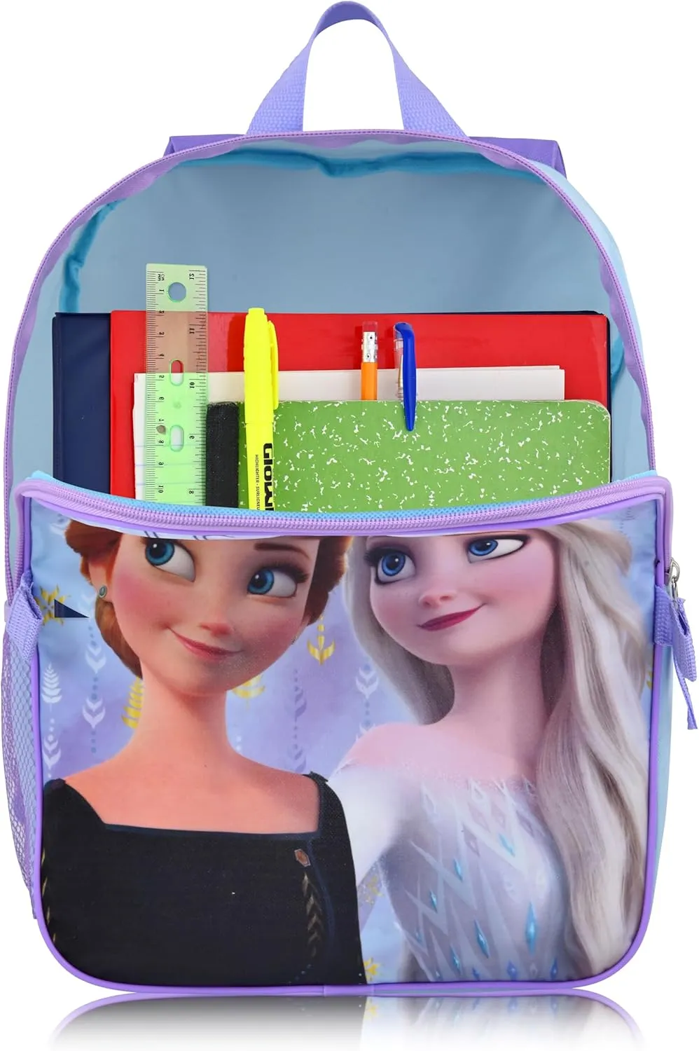 Fast Forward Disney Frozen Backpack With Lunch Box for Kids |Elsa and Anna Insulated Lunch Bag Lunch Box for Girls, Boys, Toddlers | Frozen Backpack for School and Reusable Lunchbox