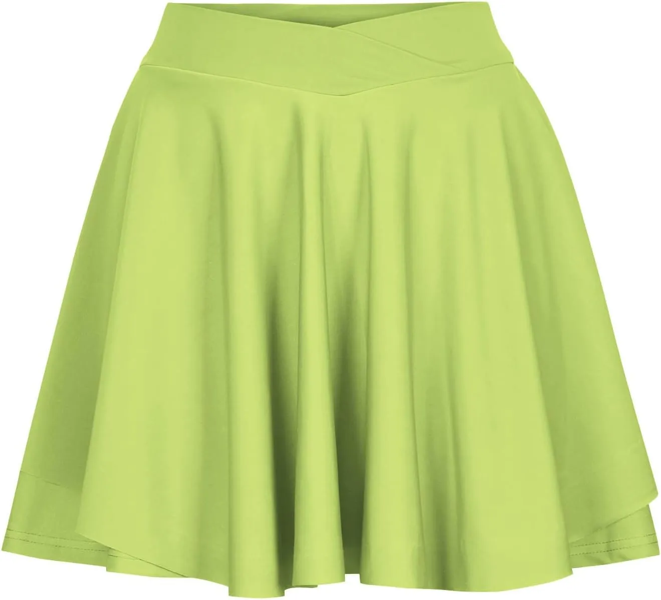 Flowy Skirts for Women Layered Ruffle Mini Skirts Solid Color Summer High Waisted Sports Athletic Yoga Golf Skirt