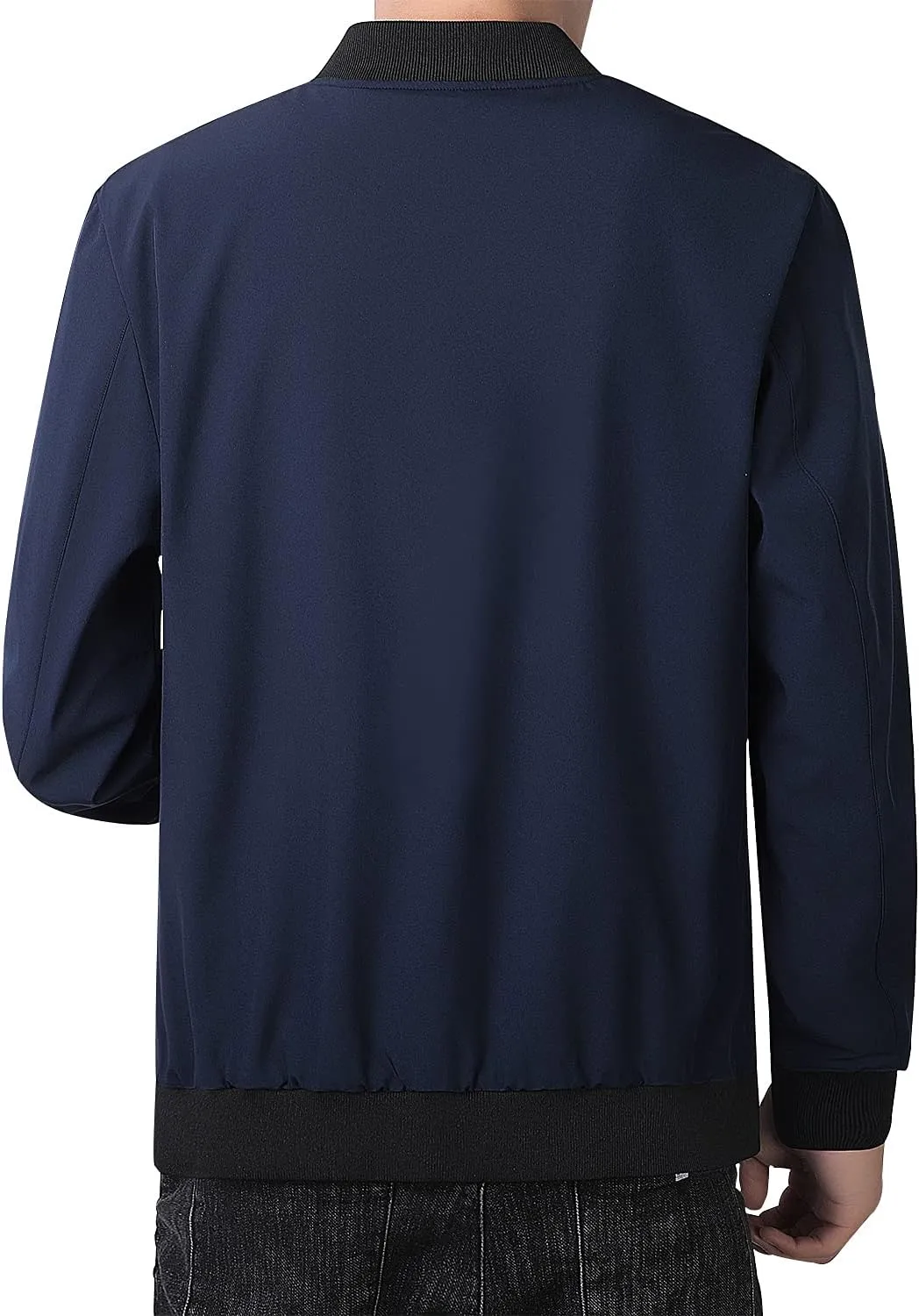 FoxQ Men's Bomber Jacket Lightweight, Slim Fit Sportswear Daily Casual Style with a Sporty Edge
