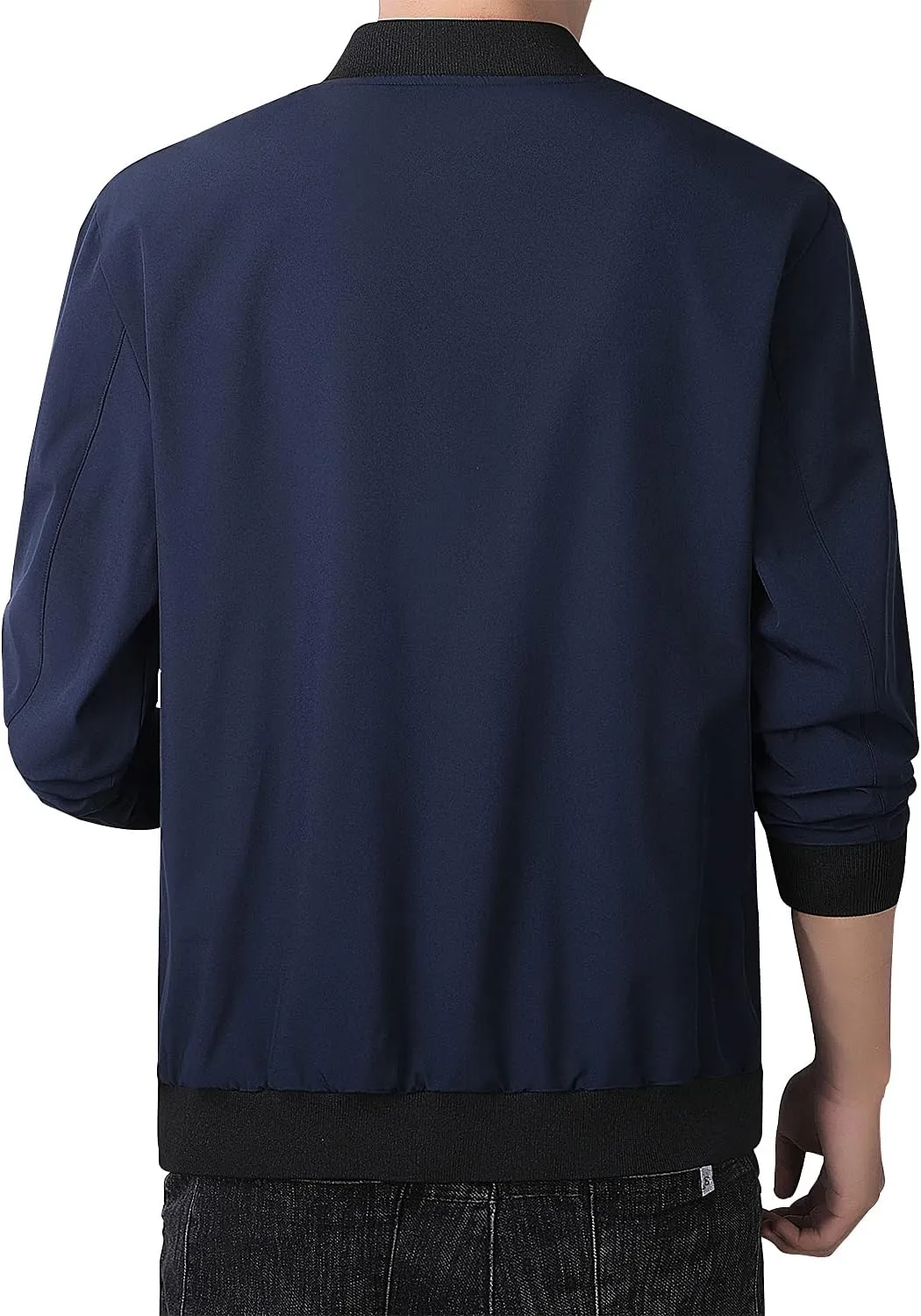 FoxQ Men's Bomber Jacket Lightweight, Slim Fit Sportswear Daily Casual Style with a Sporty Edge