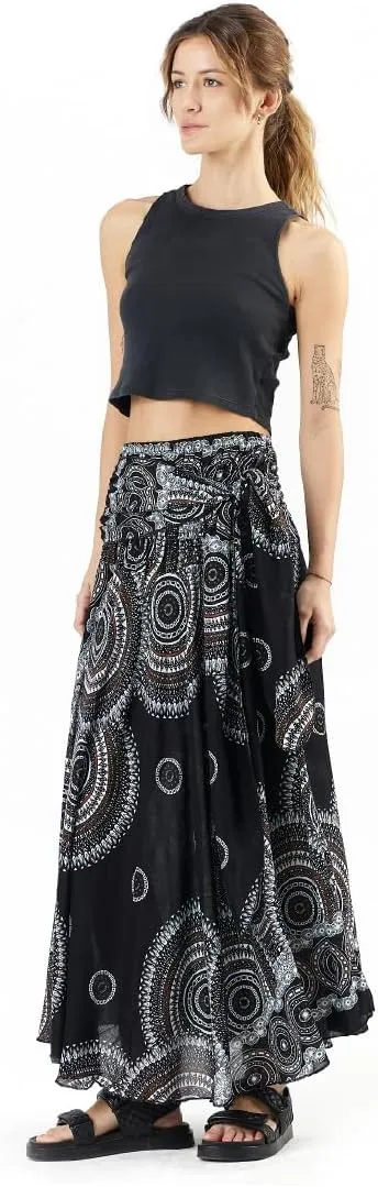 Happy Trunks Long Skirts for Women Boho Clothes for Women Maxi Skirt Hippie Gypsy Bohemian Floral Printed