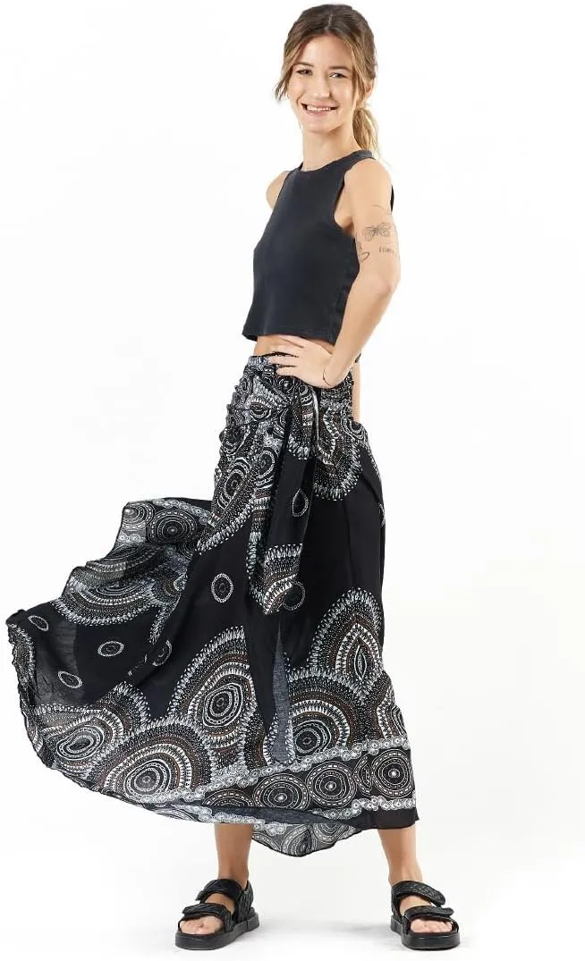 Happy Trunks Long Skirts for Women Boho Clothes for Women Maxi Skirt Hippie Gypsy Bohemian Floral Printed
