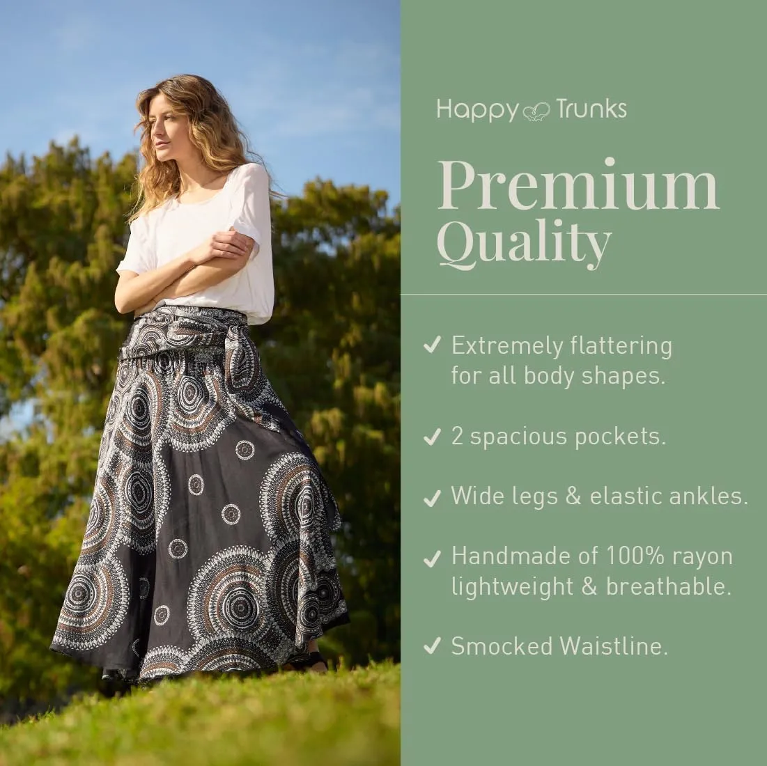 Happy Trunks Long Skirts for Women Boho Clothes for Women Maxi Skirt Hippie Gypsy Bohemian Floral Printed