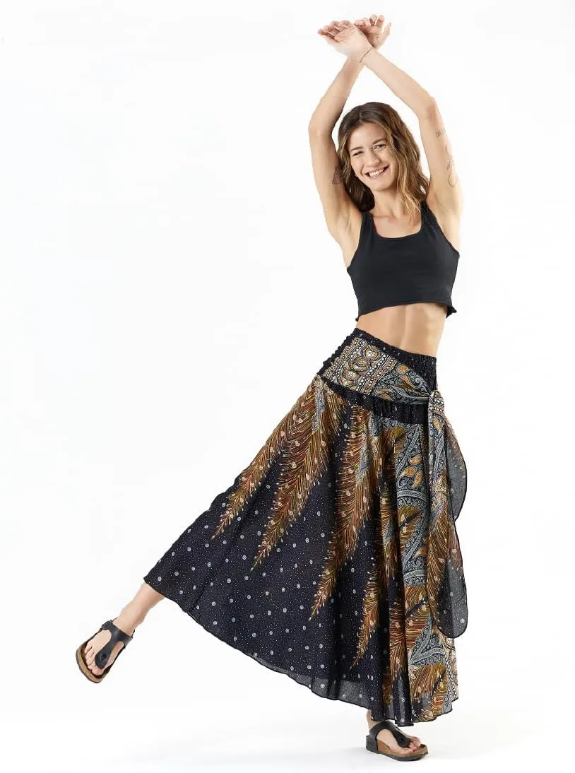 Happy Trunks Long Skirts for Women Boho Clothes for Women Maxi Skirt Hippie Gypsy Bohemian Floral Printed