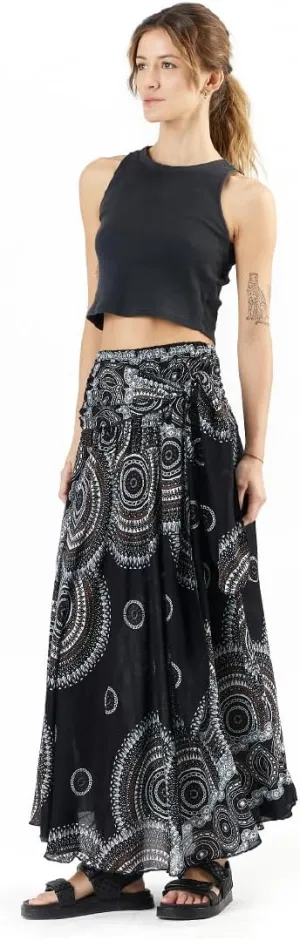 Happy Trunks Long Skirts for Women Boho Clothes for Women Maxi Skirt Hippie Gypsy Bohemian Floral Printed