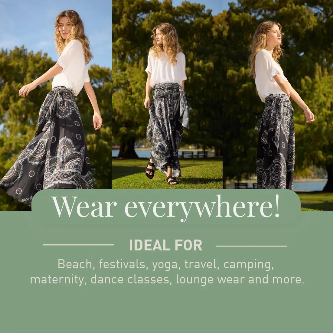 Happy Trunks Long Skirts for Women Boho Clothes for Women Maxi Skirt Hippie Gypsy Bohemian Floral Printed