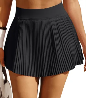 Heathyoga Pleated Tennis Skirts for Women High Waisted Athletic Skorts for Woman with Pockets Tummy Control Golf Skirts
