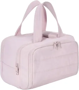 Humidity Travel Cosmetic Bag, Humidity Large Capacity Wide Open Travel Cosmetic Bag, 0.6lb Lightweight, for Womentraveling, EssentialsToiletries (Pink)