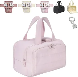Humidity Travel Cosmetic Bag, Humidityt Large Capacity Wide-Open Travel Cosmetic Bag, Lightweight Toiletry Organizer for Traveling (X)