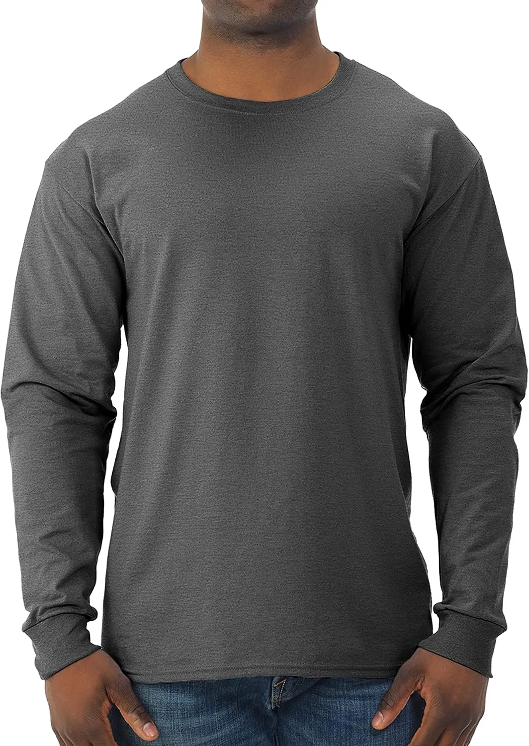 Jerzees Men's Dri-Power Cotton Blend Long Sleeve Tees, Moisture Wicking, Odor Protection, UPF 30 , Sizes S-3x