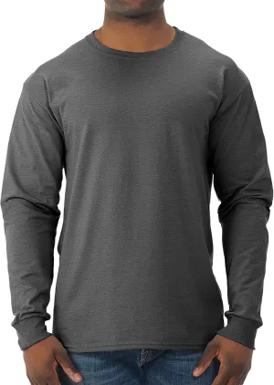 Jerzees Men's Dri-Power Cotton Blend Long Sleeve Tees, Moisture Wicking, Odor Protection, UPF 30 , Sizes S-3x