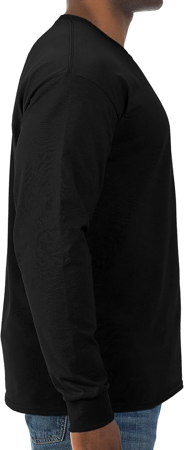 Jerzees Men's Dri-Power Cotton Blend Long Sleeve Tees, Moisture Wicking, Odor Protection, UPF 30 , Sizes S-3x