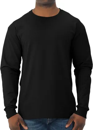Jerzees Men's Dri-Power Cotton Blend Long Sleeve Tees, Moisture Wicking, Odor Protection, UPF 30 , Sizes S-3x