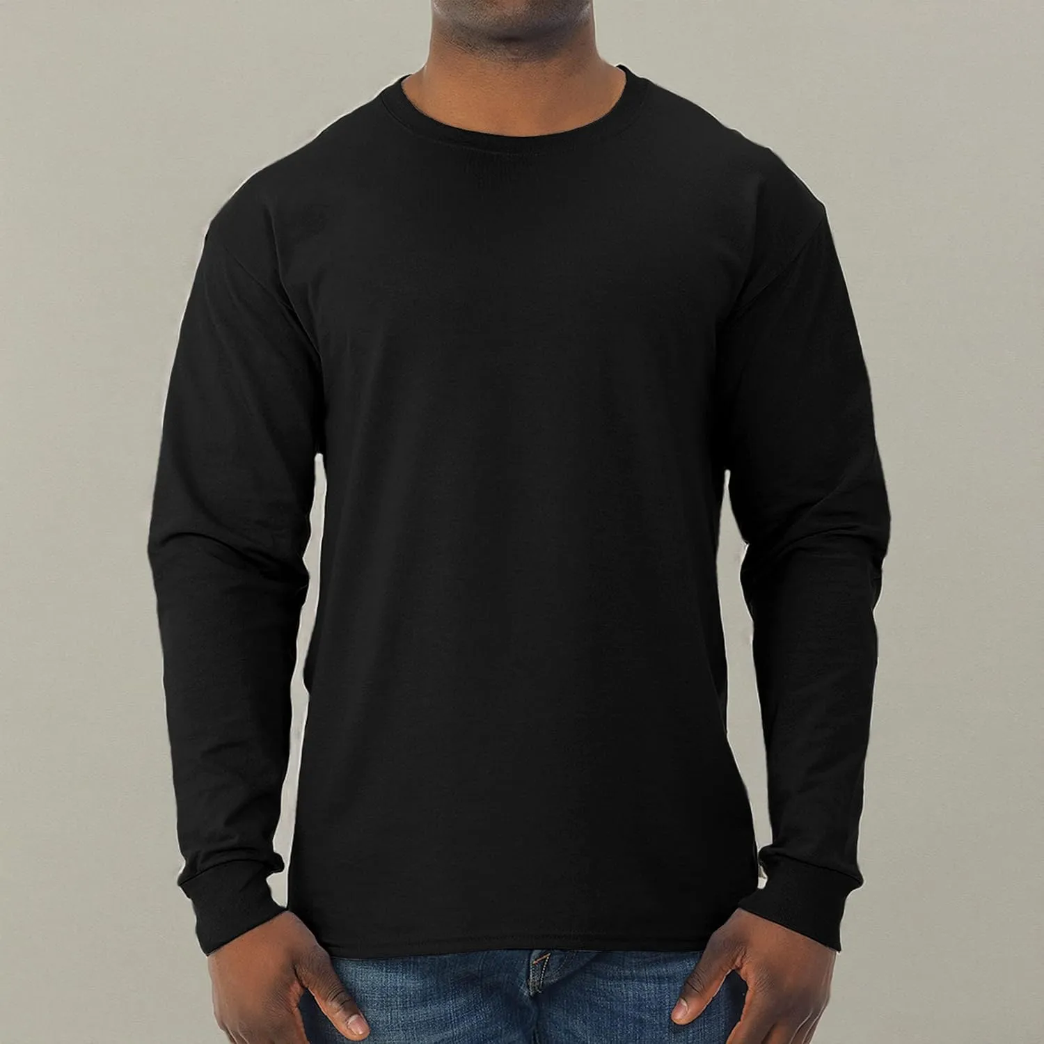 Jerzees Men's Dri-Power Cotton Blend Long Sleeve Tees, Moisture Wicking, Odor Protection, UPF 30 , Sizes S-3x