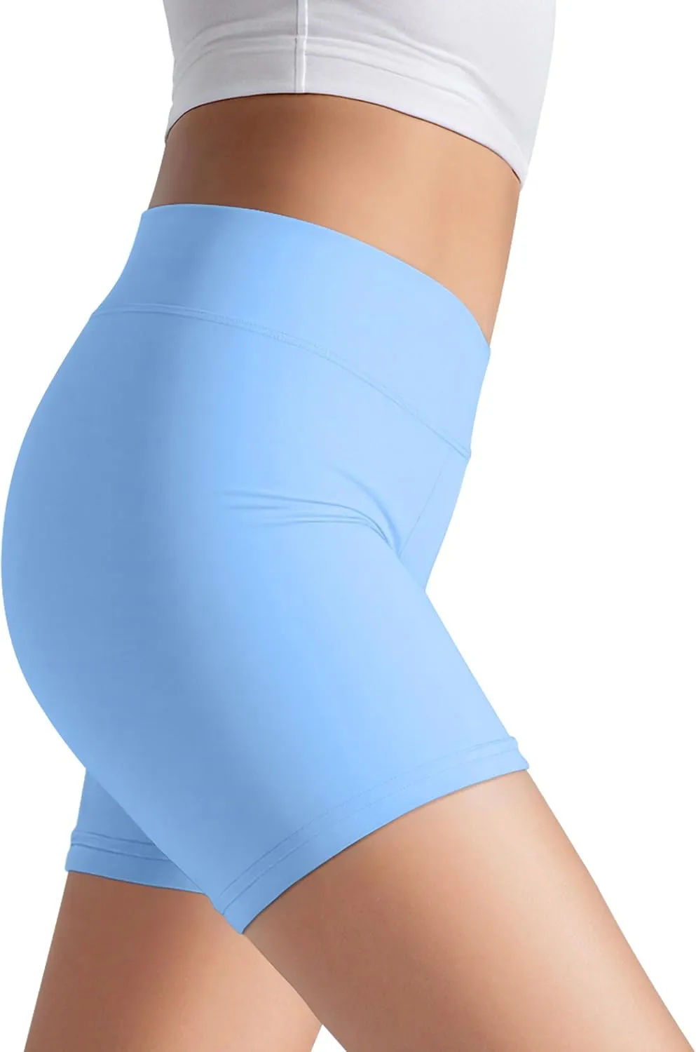 JOCMIC Girls Athletic Shorts Kids Dance High Waisted Yoga Short for Bike Gym Volleyball Running