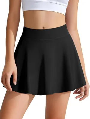 JOCMIC Girls Tennis Skirt with Shorts and Pockets for Golf Running School, Athletic Skorts for Girls 7-14 Years