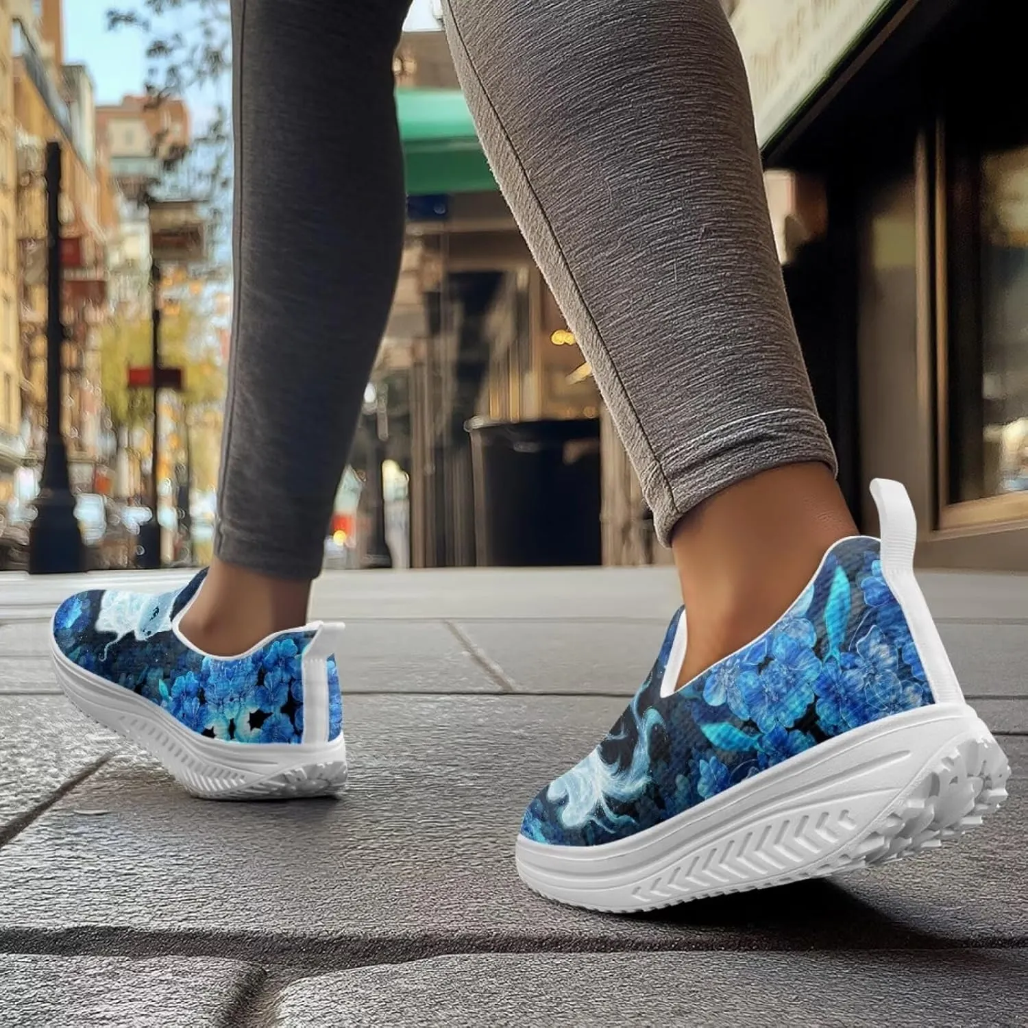 JoyLamoria Animal Design Womens Shoes Comfort Wedge Workout Platform Fashion Slip Resistant Orthotic Casual Tennis Work Daily Wear