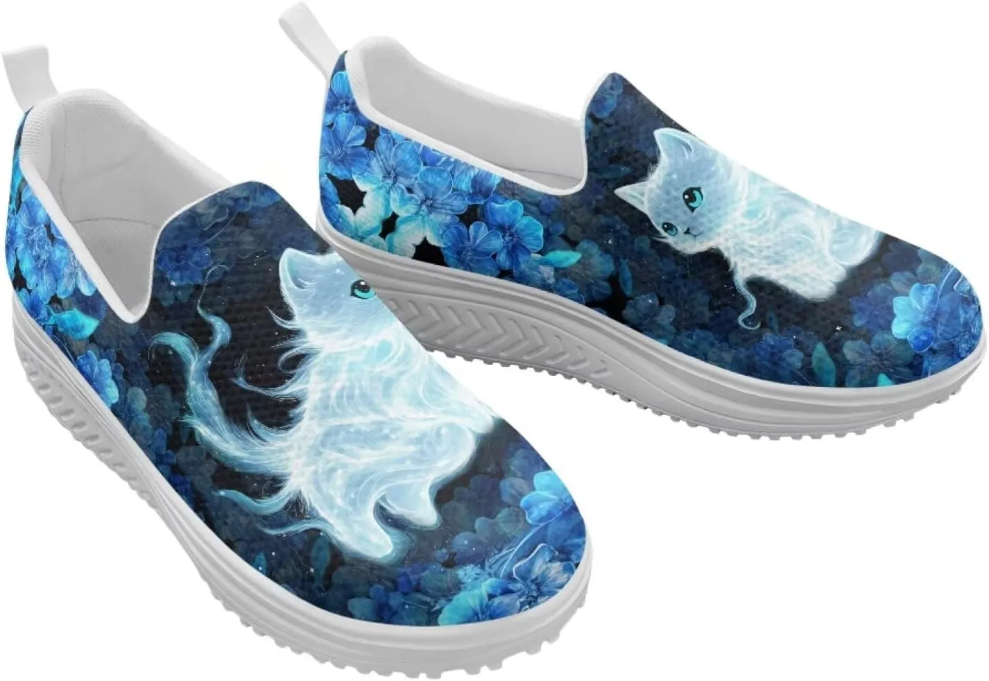 JoyLamoria Animal Design Womens Shoes Comfort Wedge Workout Platform Fashion Slip Resistant Orthotic Casual Tennis Work Daily Wear