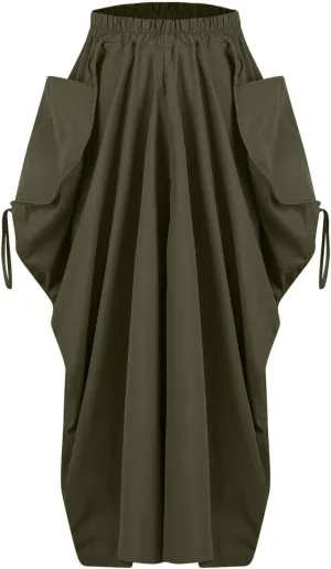 Juniors Skirts for Women Maxi Long Midi Knee High Boho Ruched High Cut Basic Skirts 2025 Trendy Y2K