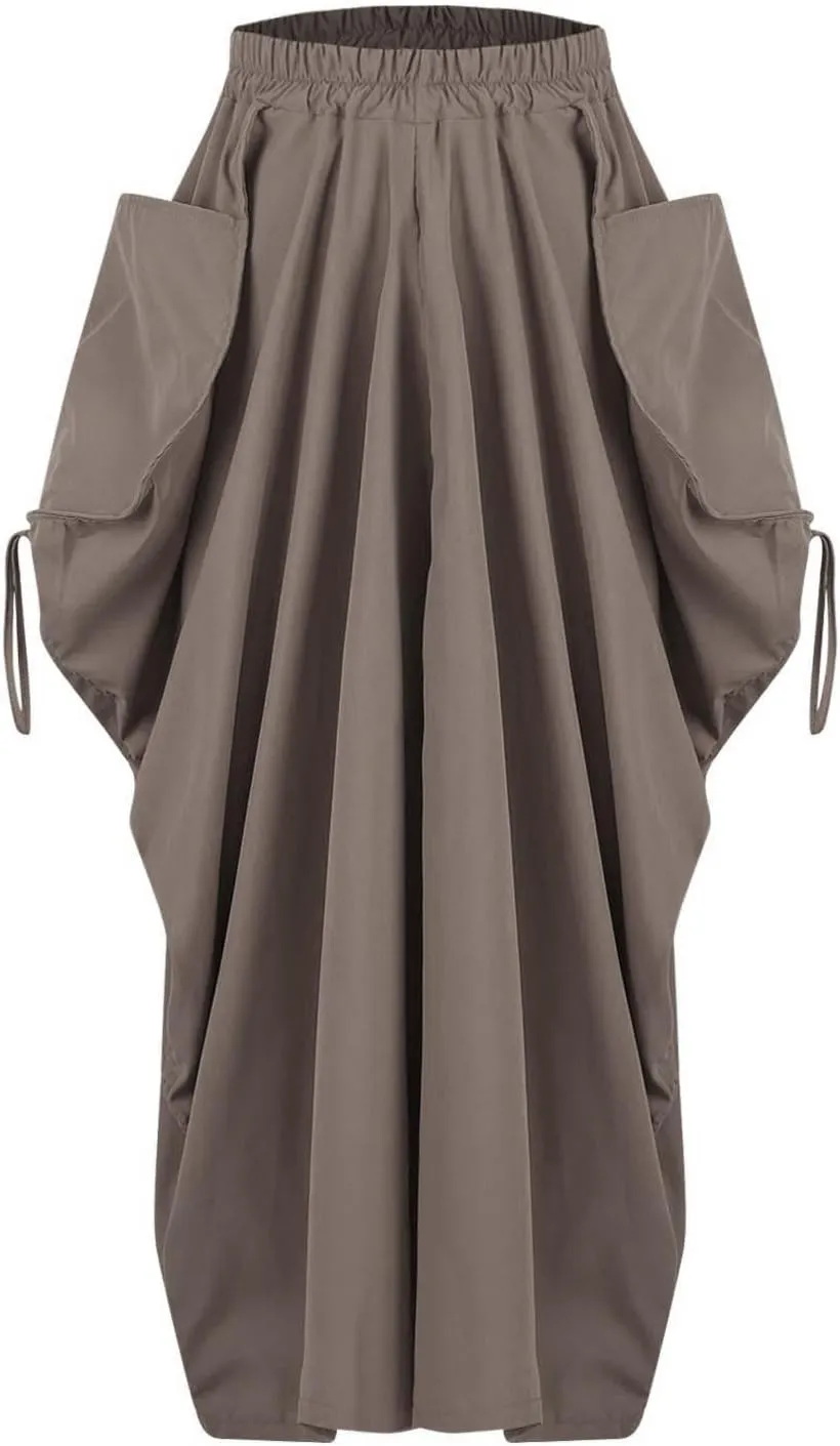 Juniors Skirts for Women Maxi Long Midi Knee High Boho Ruched High Cut Basic Skirts 2025 Trendy Y2K