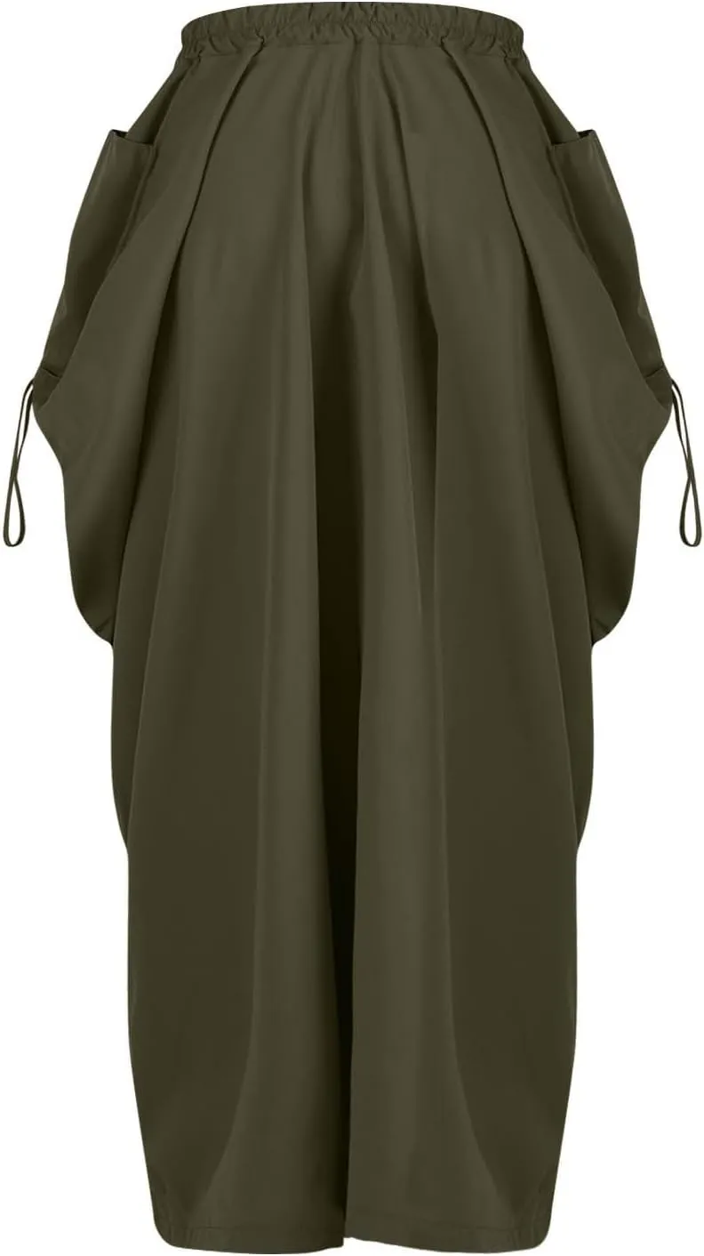 Juniors Skirts for Women Maxi Long Midi Knee High Boho Ruched High Cut Basic Skirts 2025 Trendy Y2K