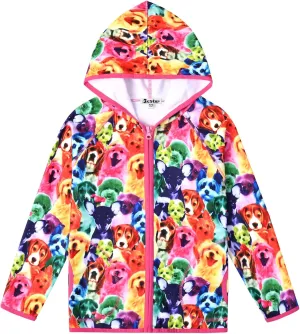Jxstar Girls Zip-Up Hoodie Kids Fall Winter Warm Sweatshirt Polar Fleece Clothes with Pockets