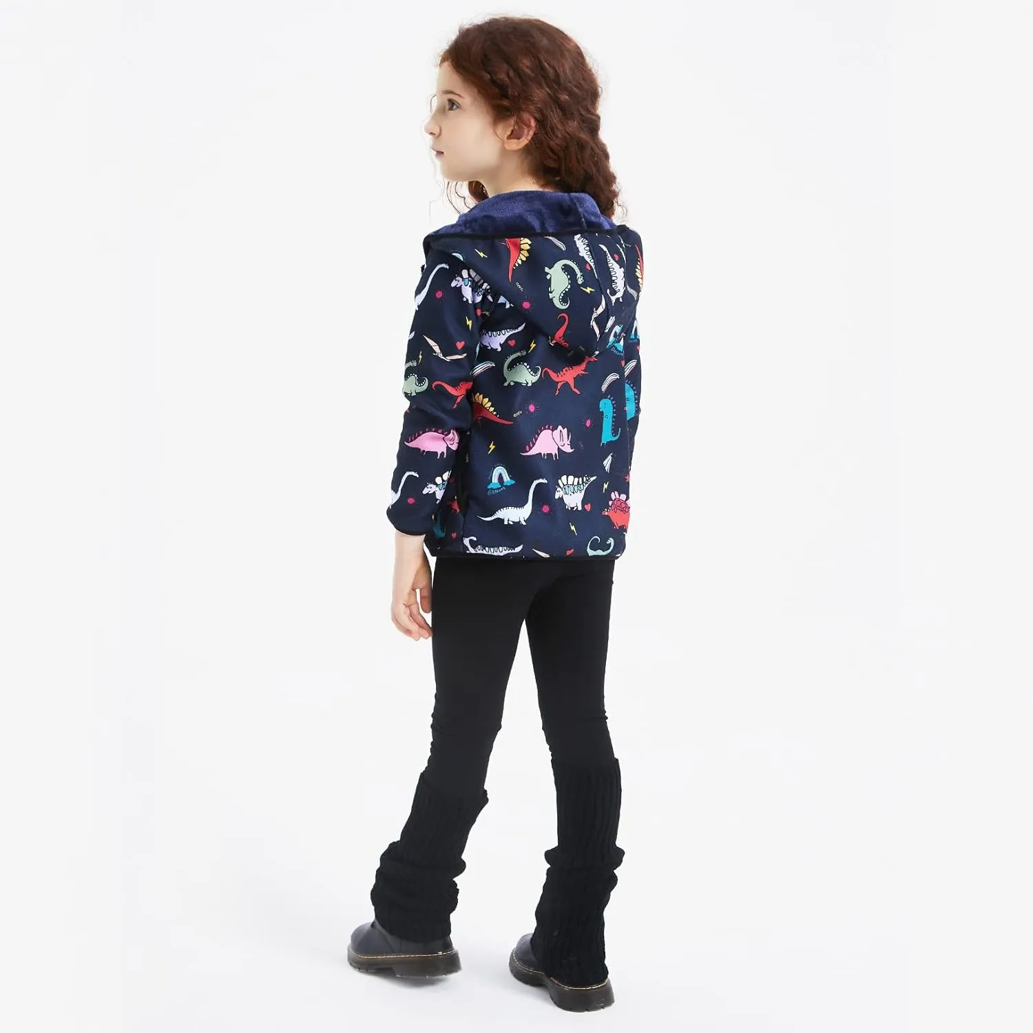 Jxstar Girls Zip-Up Hoodie Kids Fall Winter Warm Sweatshirt Polar Fleece Clothes with Pockets