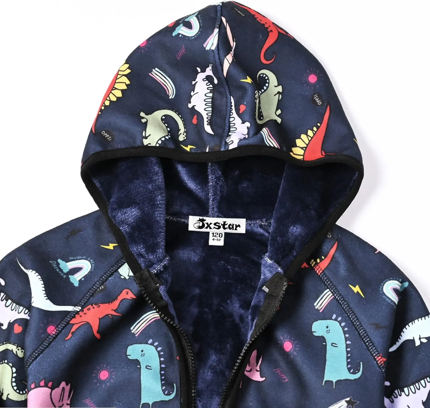 Jxstar Girls Zip-Up Hoodie Kids Fall Winter Warm Sweatshirt Polar Fleece Clothes with Pockets