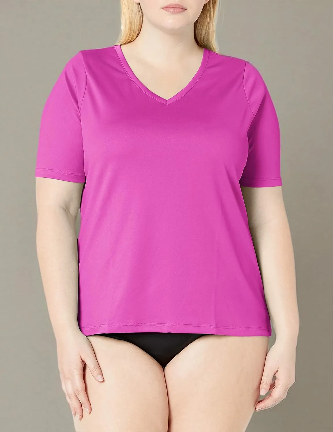 Kanu Surf Women's UPF 50 Short Sleeved Active Swim Shirt Rashguard & Workout Top (Regular & Extended/Big Sizes)
