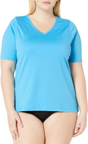 Kanu Surf Women's UPF 50 Short Sleeved Active Swim Shirt Rashguard & Workout Top (Regular & Extended/Big Sizes)