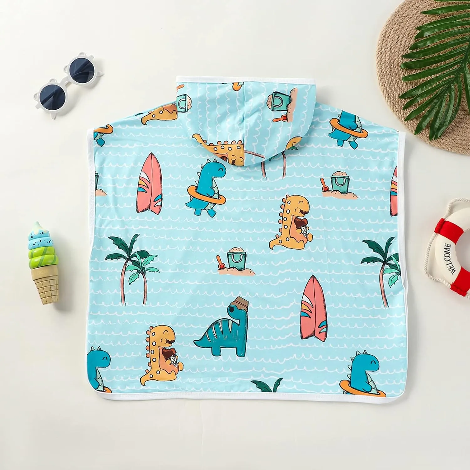 KMBANGI Kids Toddler Baby Girl Boy Beach Cover Ups for Swimsuit Rash Guards Hooded Bath Poncho Towel Cloak 1-6T