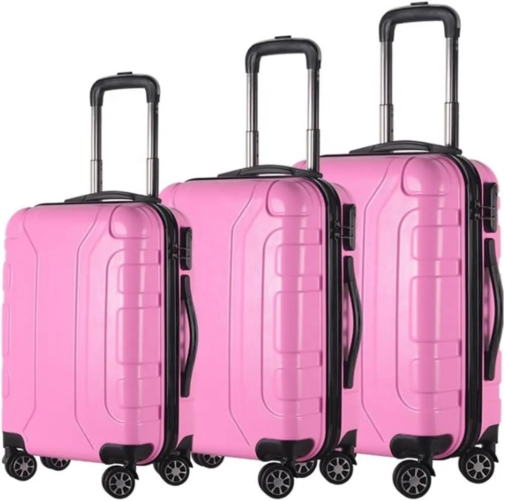 KYUSAR Carry On Luggages Suitcase 3pcs Luggage Sets Wear-Resistance 20/24/28inch Lightweight Suitcase Spinner Wheels Luggage Suitcases (Color : D, Size : 3pcs)