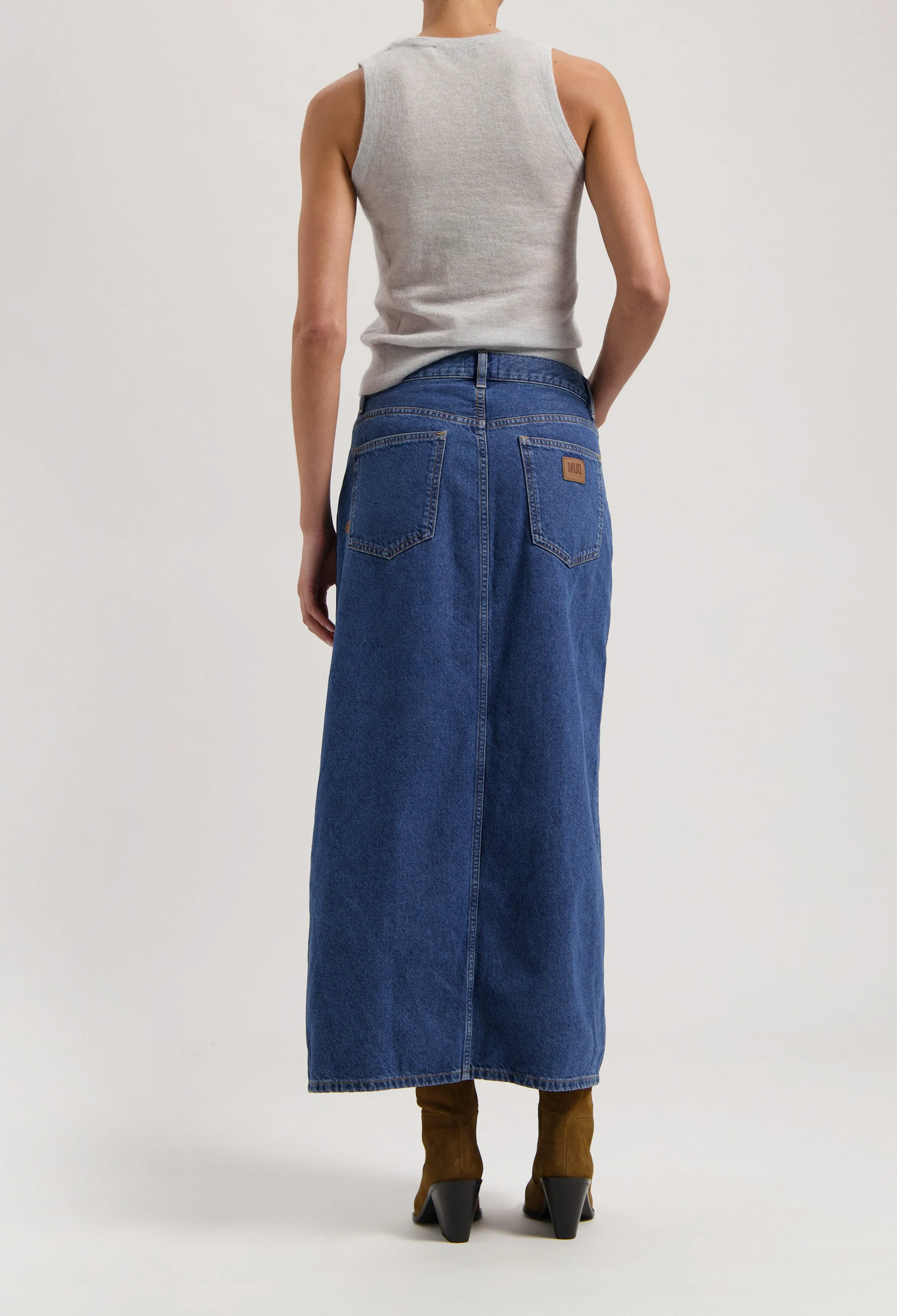 Lena Long Skirt - Medium Stone