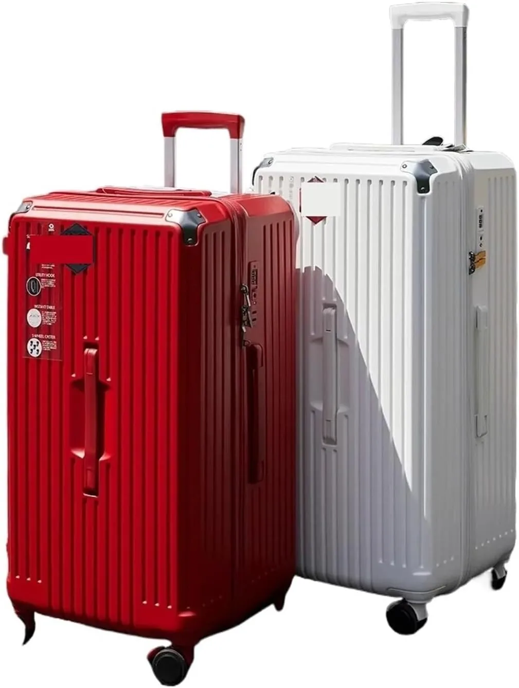 Luggage 20/28/36/50 Inch Large Size Suitcase Rectangular Carry-on Luggage PC Suitcases Travel Trolley Case with Five Spinner Wheels Suitcase(Black,36 inch)