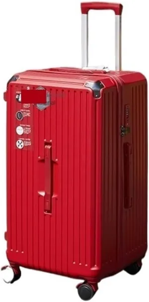 Luggage 20/28/36/50 Inch Large Size Suitcase Rectangular Carry-on Luggage PC Suitcases Travel Trolley Case with Five Spinner Wheels Suitcase(Red,36 inch)