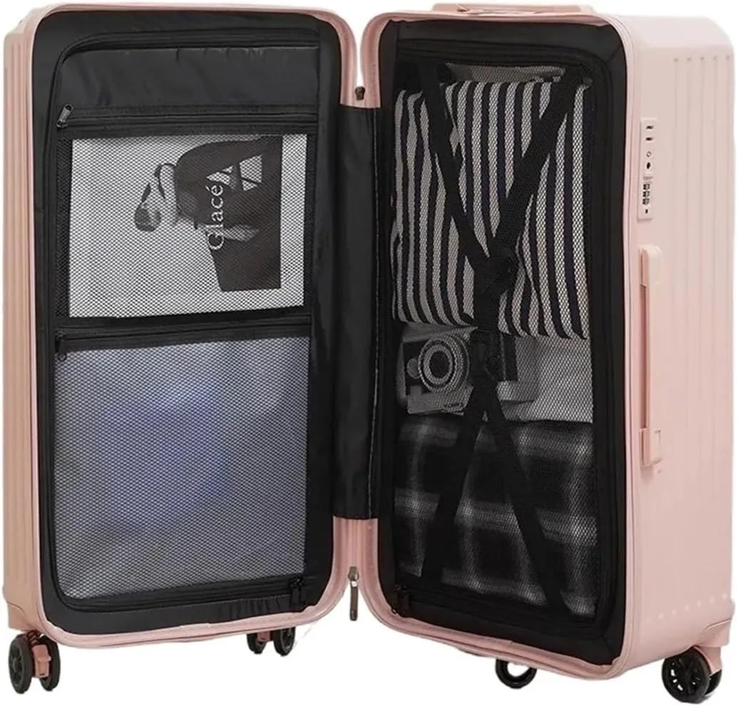 Luggage 20/28/36/50 Inch Large Size Suitcase Rectangular Carry-on Luggage PC Suitcases Travel Trolley Case with Five Spinner Wheels Suitcase(Red,36 inch)