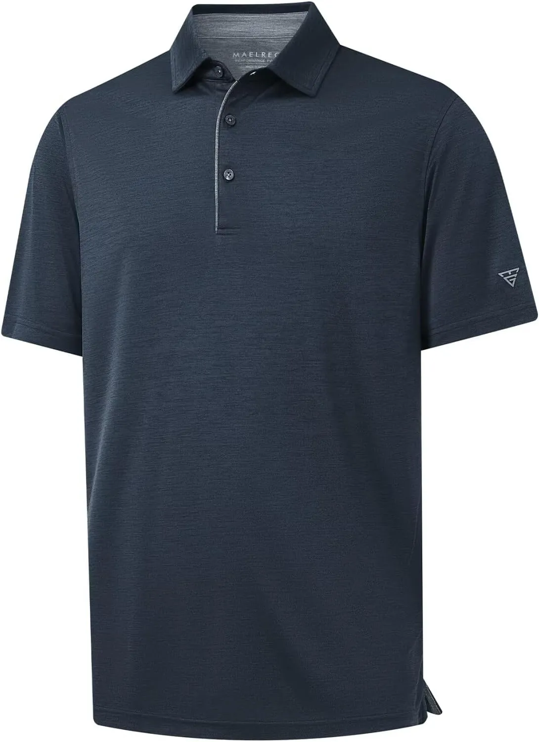 M MAELREG Mens Golf Shirt Short Sleeve Dry Fit Tech Moisture Wicking Performance Stylish Heather Collared Polo Shirts