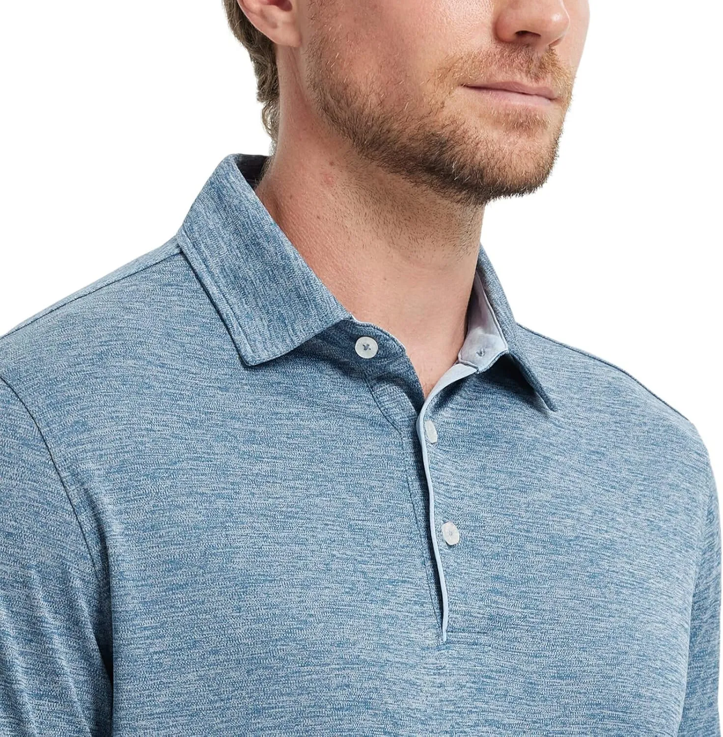 M MAELREG Mens Golf Shirt Short Sleeve Dry Fit Tech Moisture Wicking Performance Stylish Heather Collared Polo Shirts